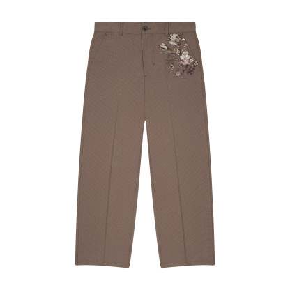 "garden of eden" plaid patterned Trousers-Coordom