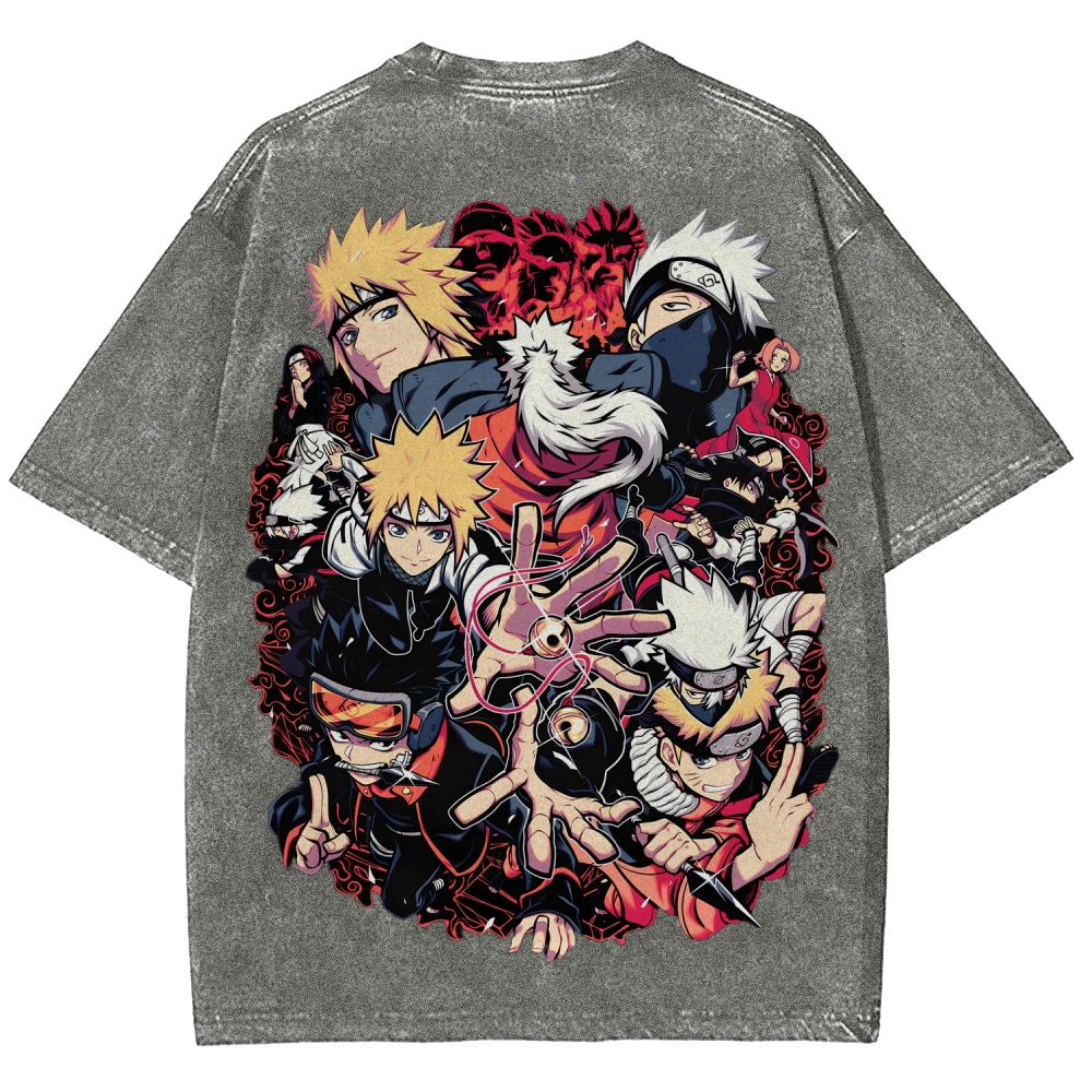 Naruto Unisex Fit Washed T-Shirt 2507030098-Coordom
