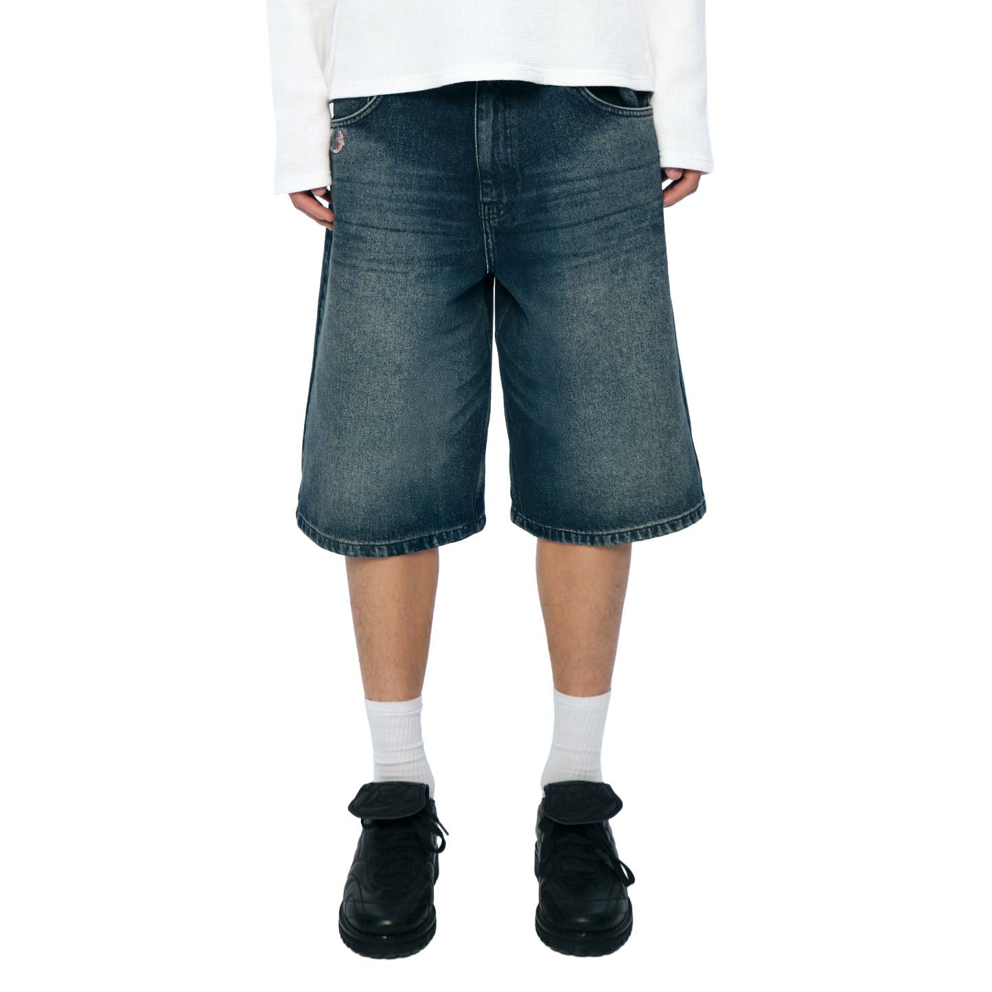 "koi fish v2" Jorts washed indigo-Coordom