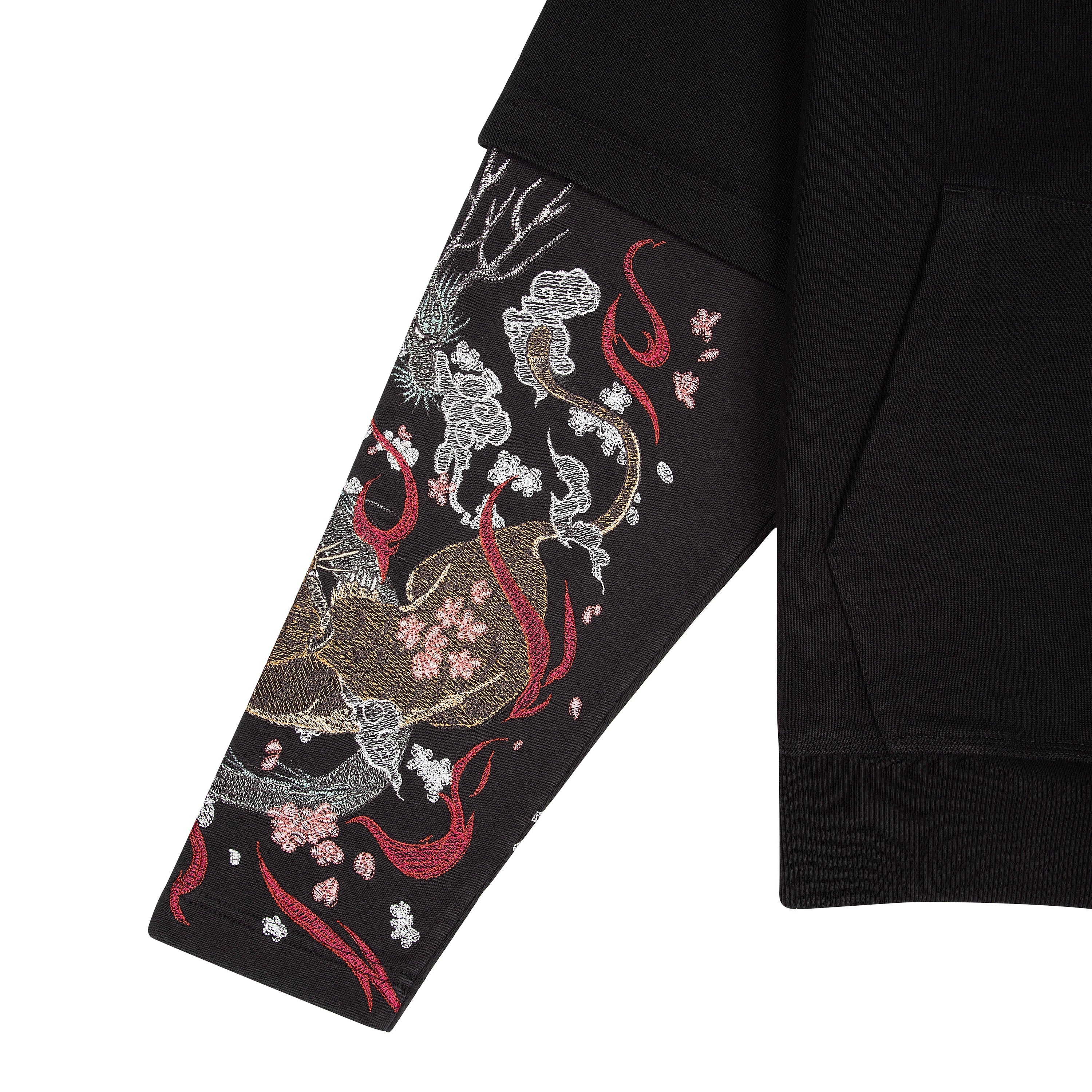 "yakuza" double sleeve Hoodie-Coordom
