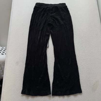 Juicy Couture Womens Black Tracksuit Set Zip Up Hoodie & Flared Pant Logo Size S-Coordom
