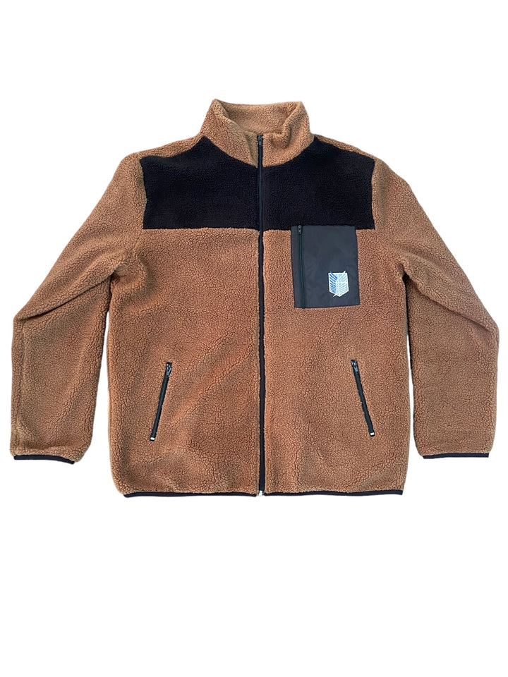 Brown Titans Sherpa Fleece Jacket-Coordom