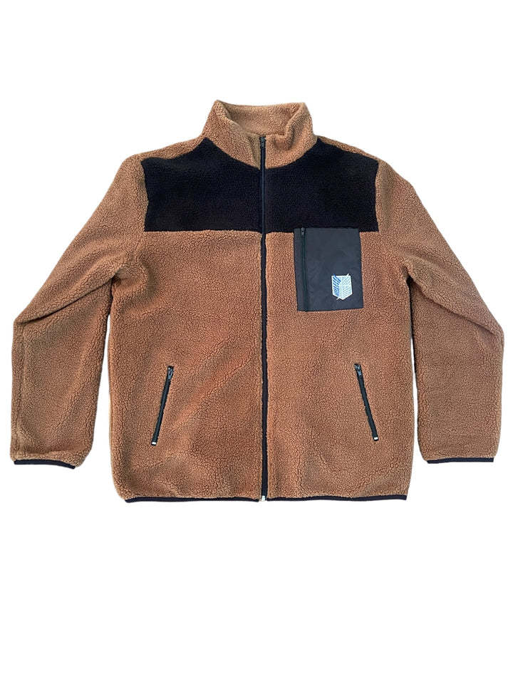 Brown Titans Sherpa Fleece Jacket-Coordom