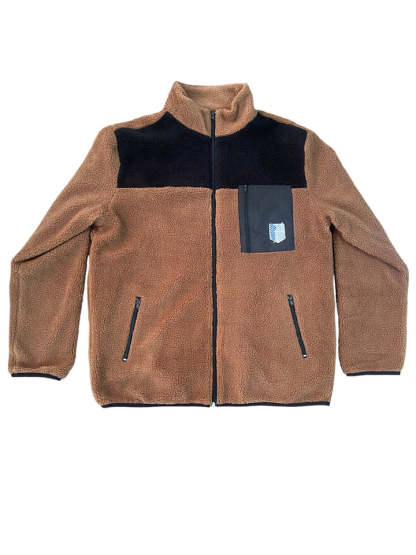 Brown Titans Sherpa Fleece Jacket-Coordom