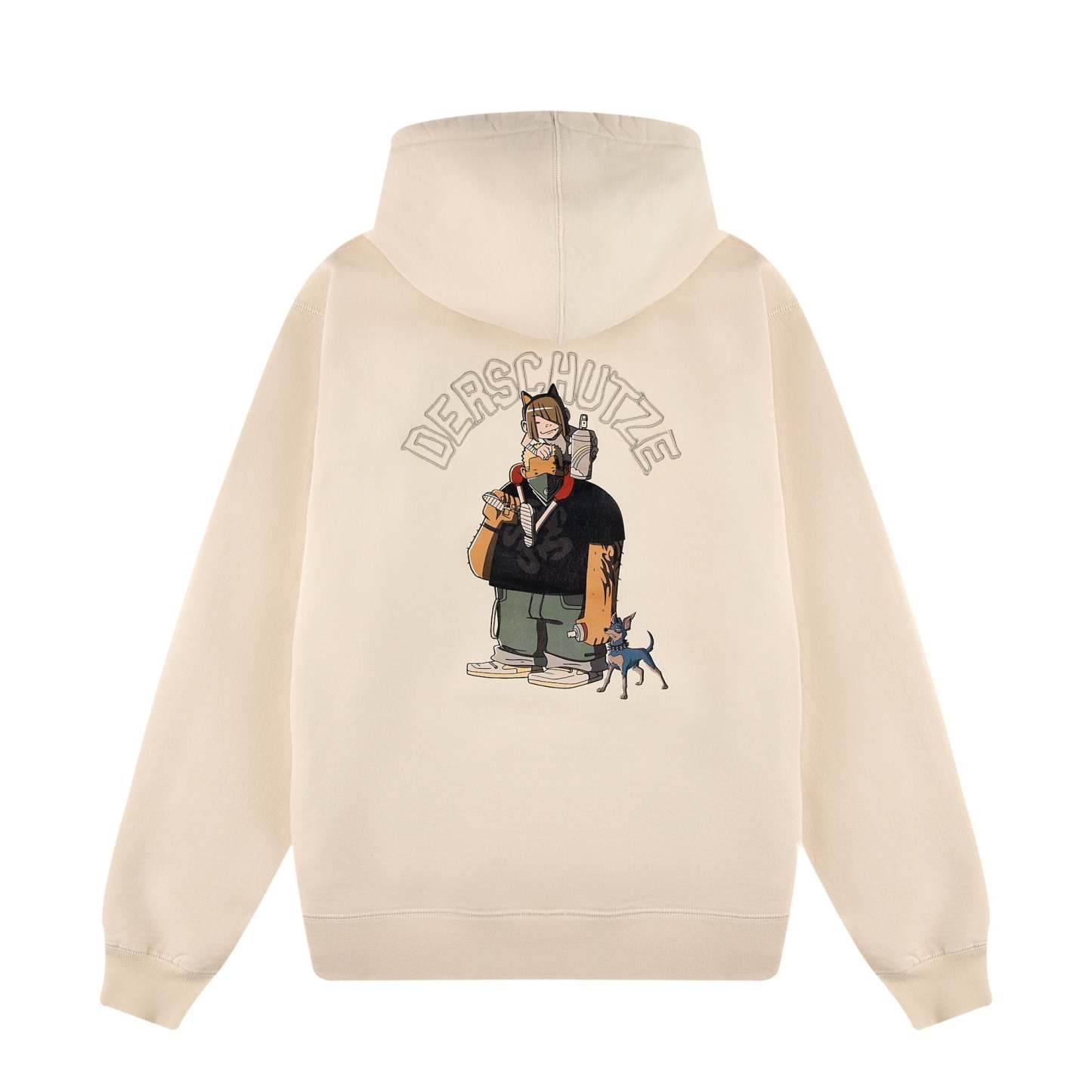 "graffiti" Hoodie beige-Coordom