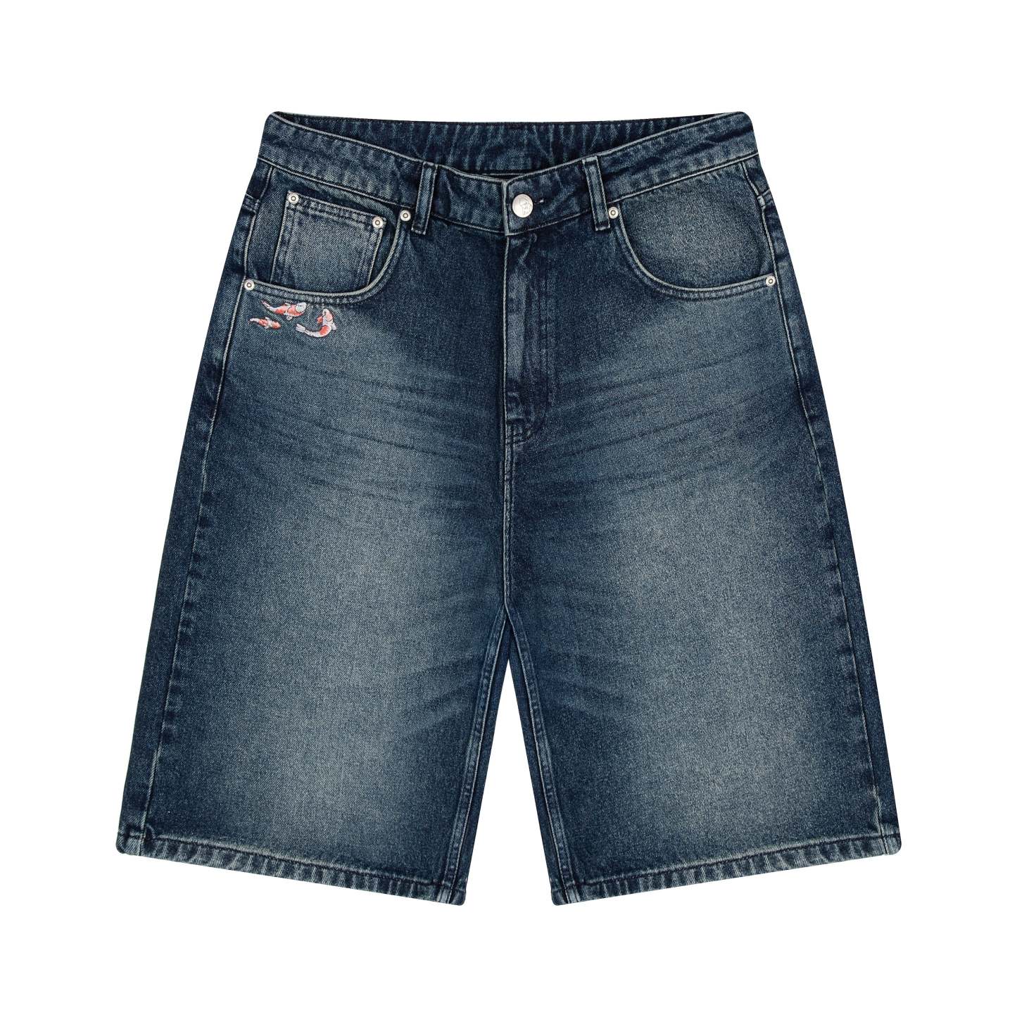 "koi fish v2" Jorts washed indigo-Coordom