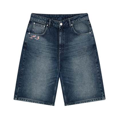 "koi fish v2" Jorts washed indigo-Coordom