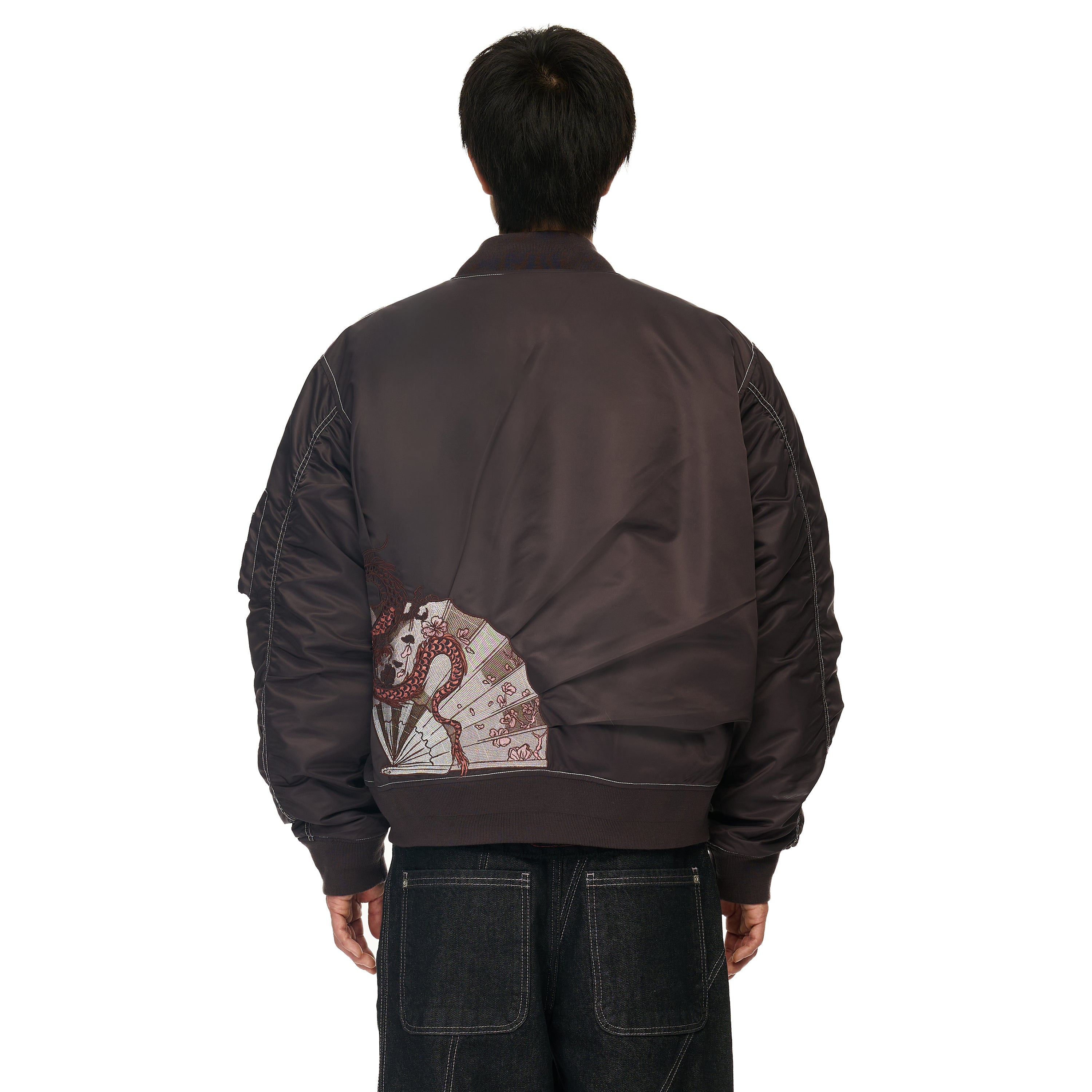 "yakuza v2" bomber Jacket deep plum-Coordom
