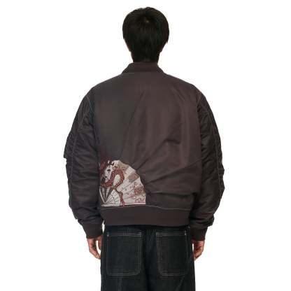 "yakuza v2" bomber Jacket deep plum-Coordom