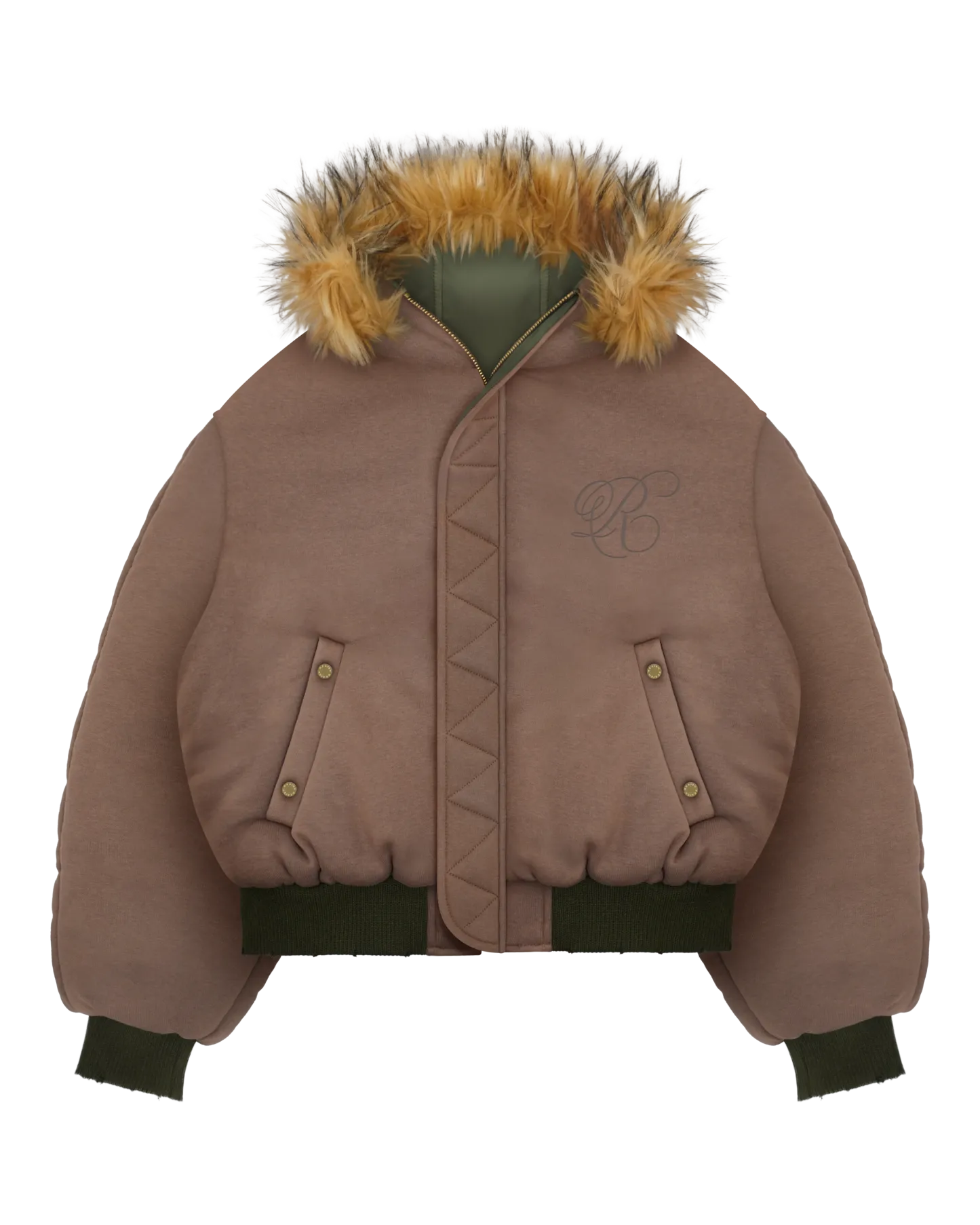 REAVEN BLACK FUR BOMBER JACKET-Coordom