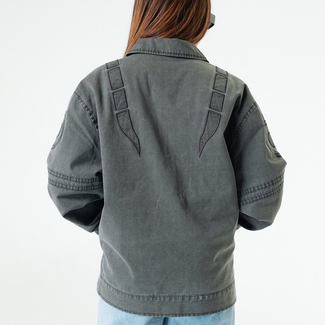 King of Curses Washed Denim Jacket-Coordom