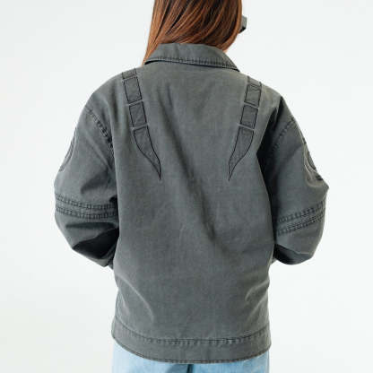 King of Curses Washed Denim Jacket-Coordom