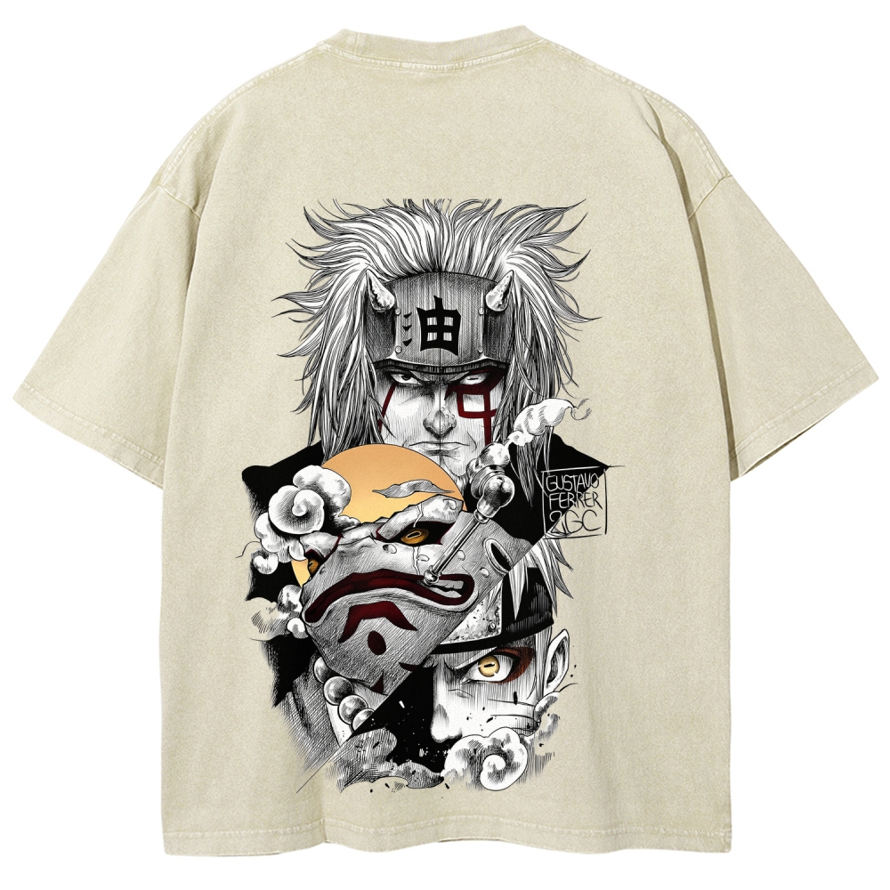 Naruto Unisex Fit Washed T-Shirt 2508017672-Coordom