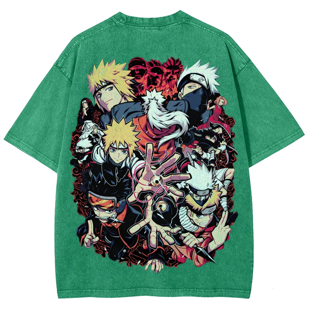 Naruto Unisex Fit Washed T-Shirt 2507030098-Coordom