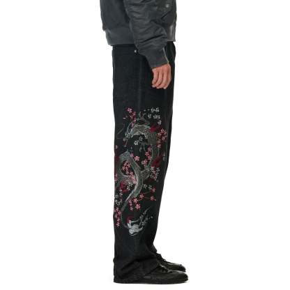 "yakuza" raw Denim black 02-Coordom