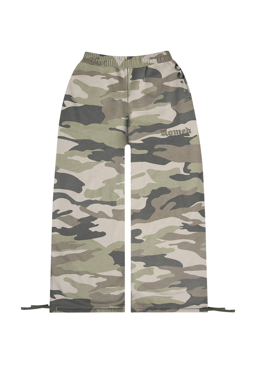 MIDNIGHT EYELET OVERSIZED SWEATPANTS CAMO-Coordom