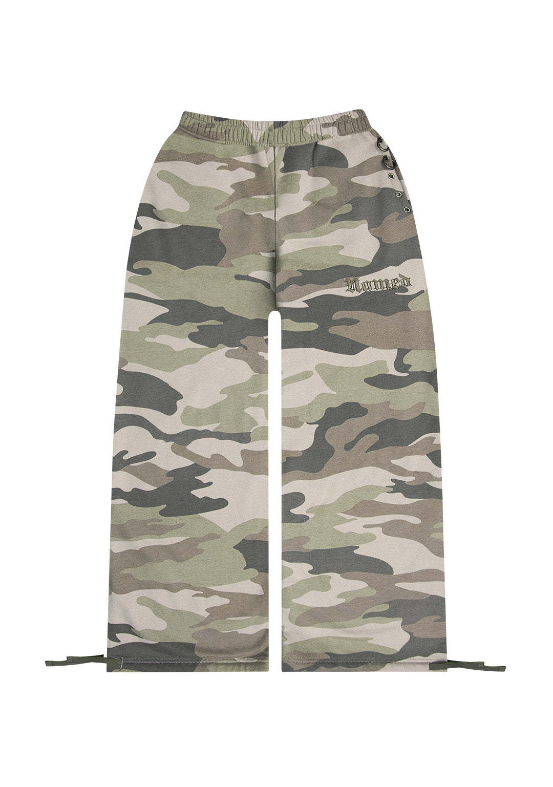 MIDNIGHT EYELET OVERSIZED SWEATPANTS CAMO-Coordom