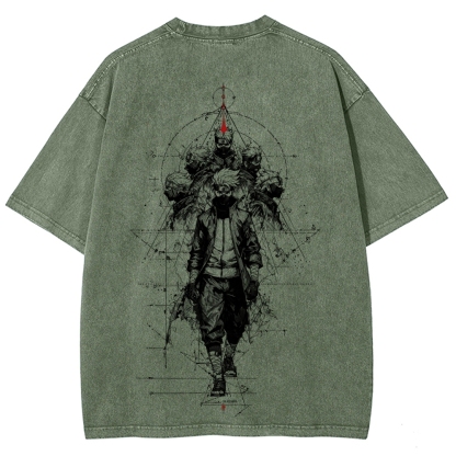 Naruto Unisex Fit Washed T-Shirt 2508017087-Coordom