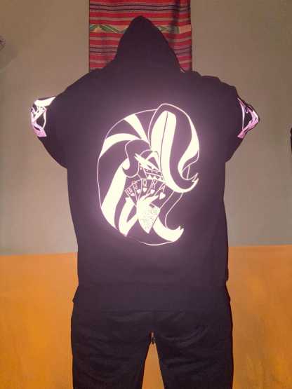 Angeldust neon pink Reflective Hoodie - loose fit unisex nighttime essential riding pullover-Coordom
