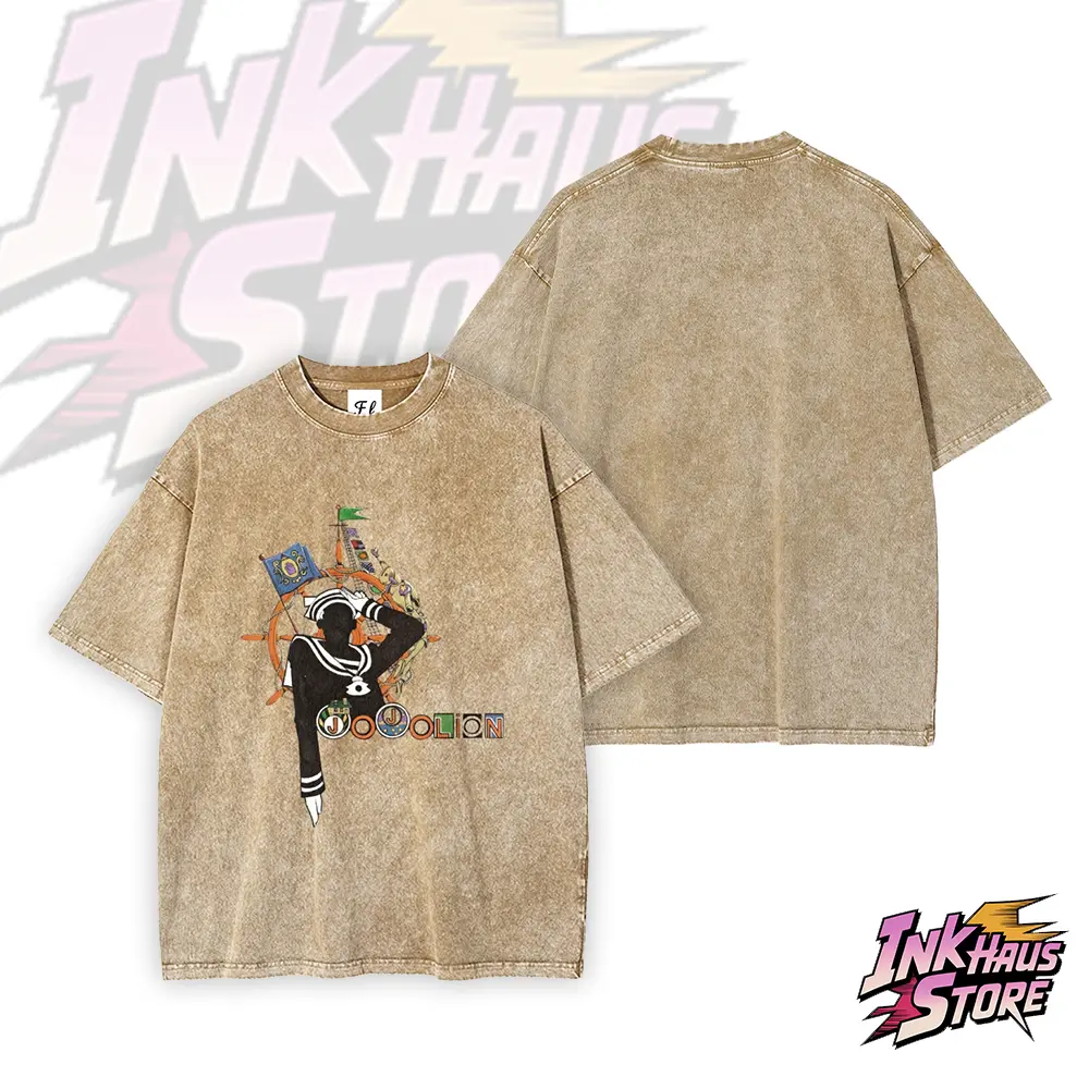 Josuke Higashikata  Jojolion JoJo's Bizarre Adventure Part 8: The Gospel of JoJo Short Sleeve Cotton Unisex Retro Wash Tee-Coordom