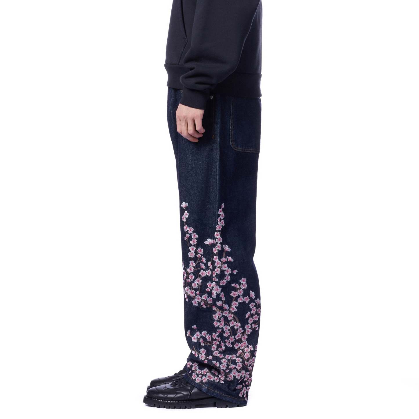 Blossom V3 Indigo Raw Denim Jeans | Vintage Streetwear Baggy Pants-Coordom
