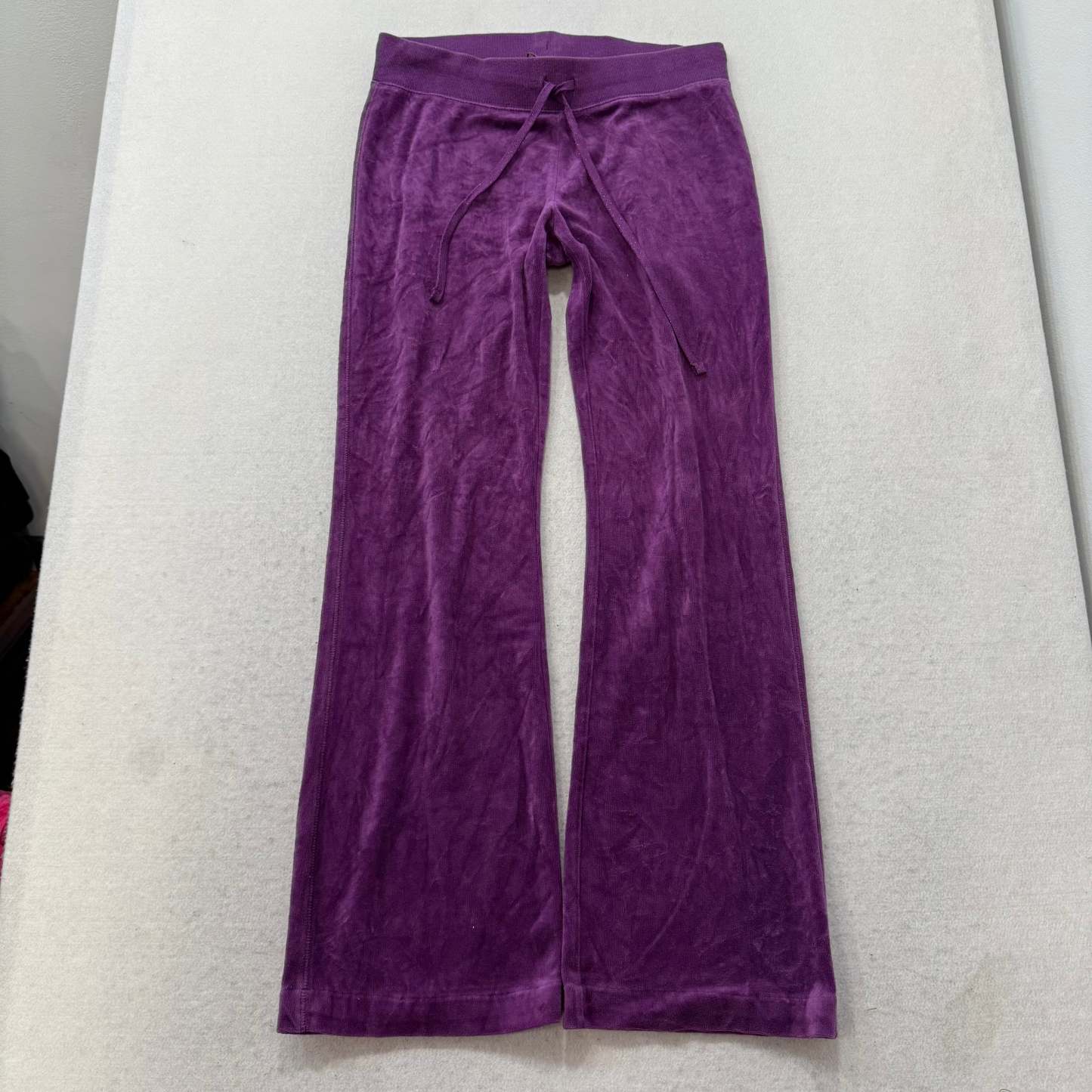 Juicy Couture Plum Velour Tracksuit Set Zip Up Hoodie & Flared Pants Y2K Size S-Coordom