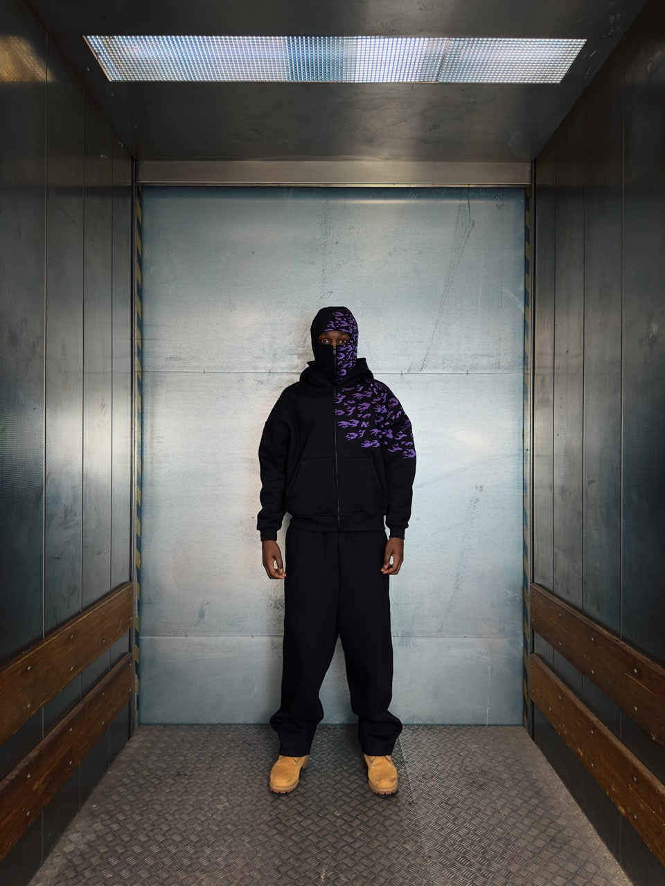 "SASUKE UCHIHA X CURSE MARKS" BALACLAVA ZIP HOODIE-Coordom