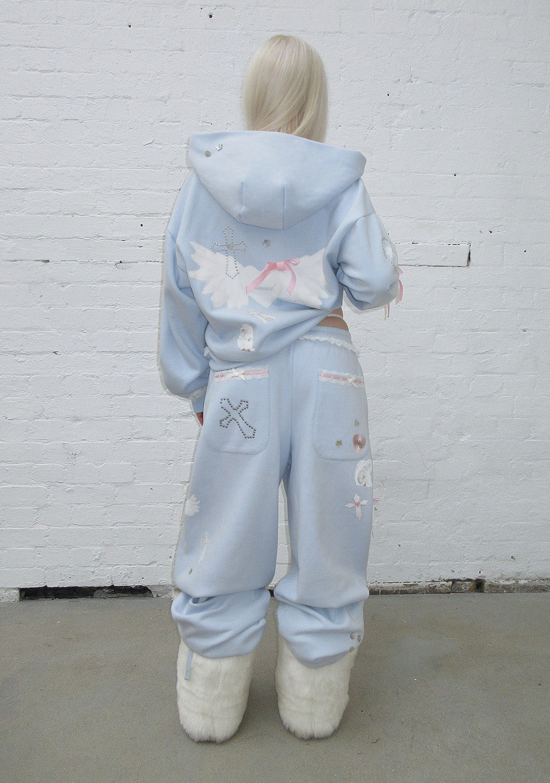 WHISPER OVERSIZED SWEATPANTS BABY BLUE-Coordom