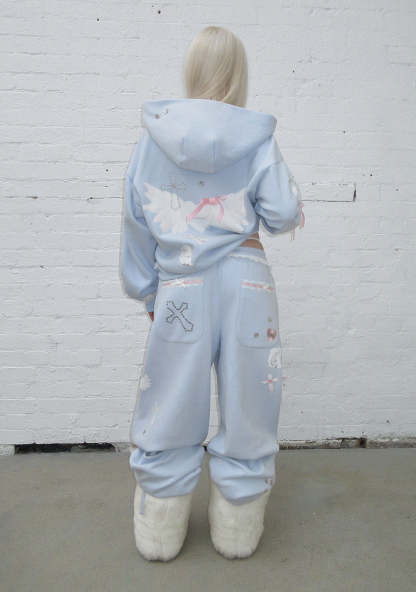 WHISPER OVERSIZED SWEATPANTS BABY BLUE-Coordom
