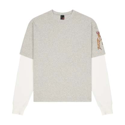 "yakuza" layered Longsleeve grey-Coordom