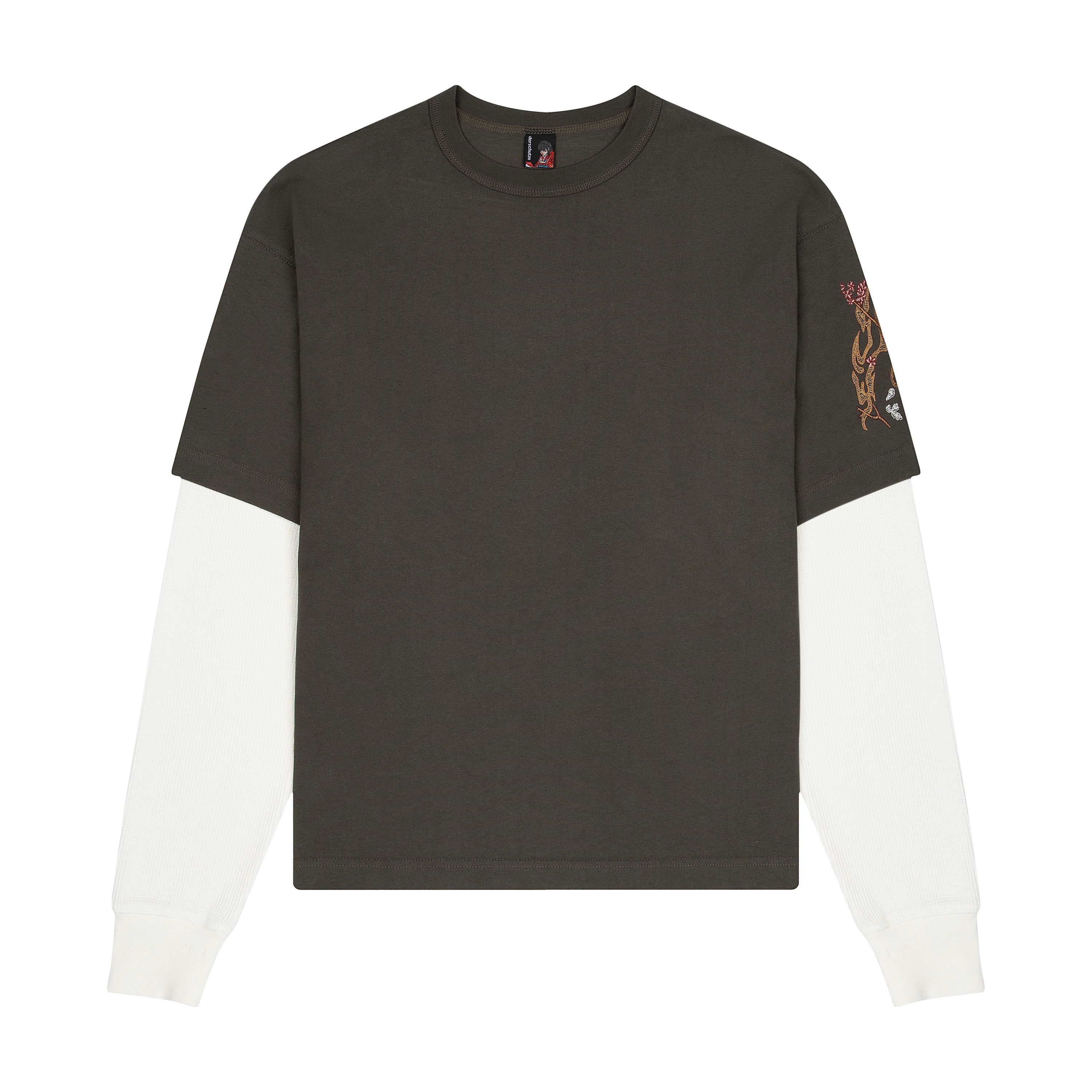 "yakuza" layered Longsleeve khaki-Coordom