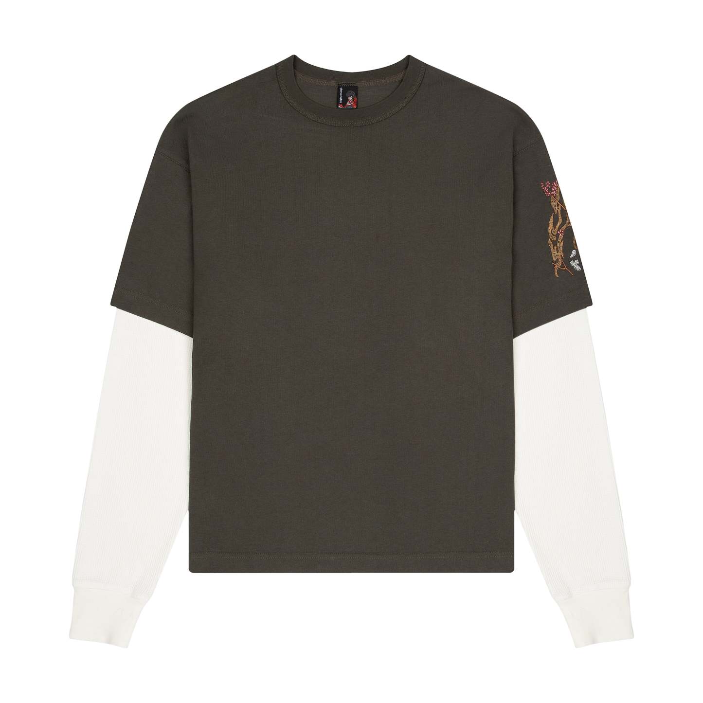 "yakuza" layered Longsleeve khaki-Coordom