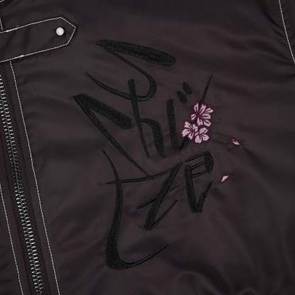 "yakuza v2" bomber Jacket deep plum-Coordom