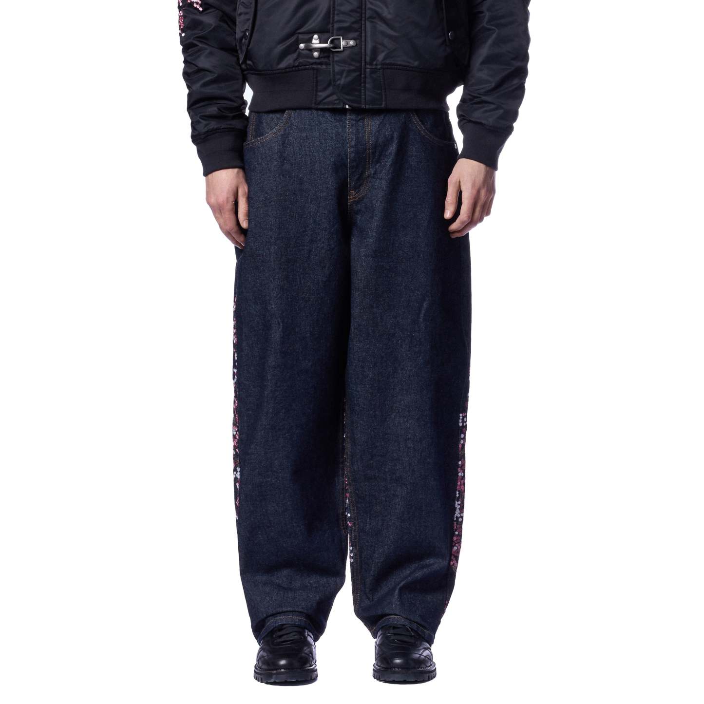 Blossom V3 Indigo Raw Denim Jeans (02) | Vintage Streetwear Baggy Pants-Coordom