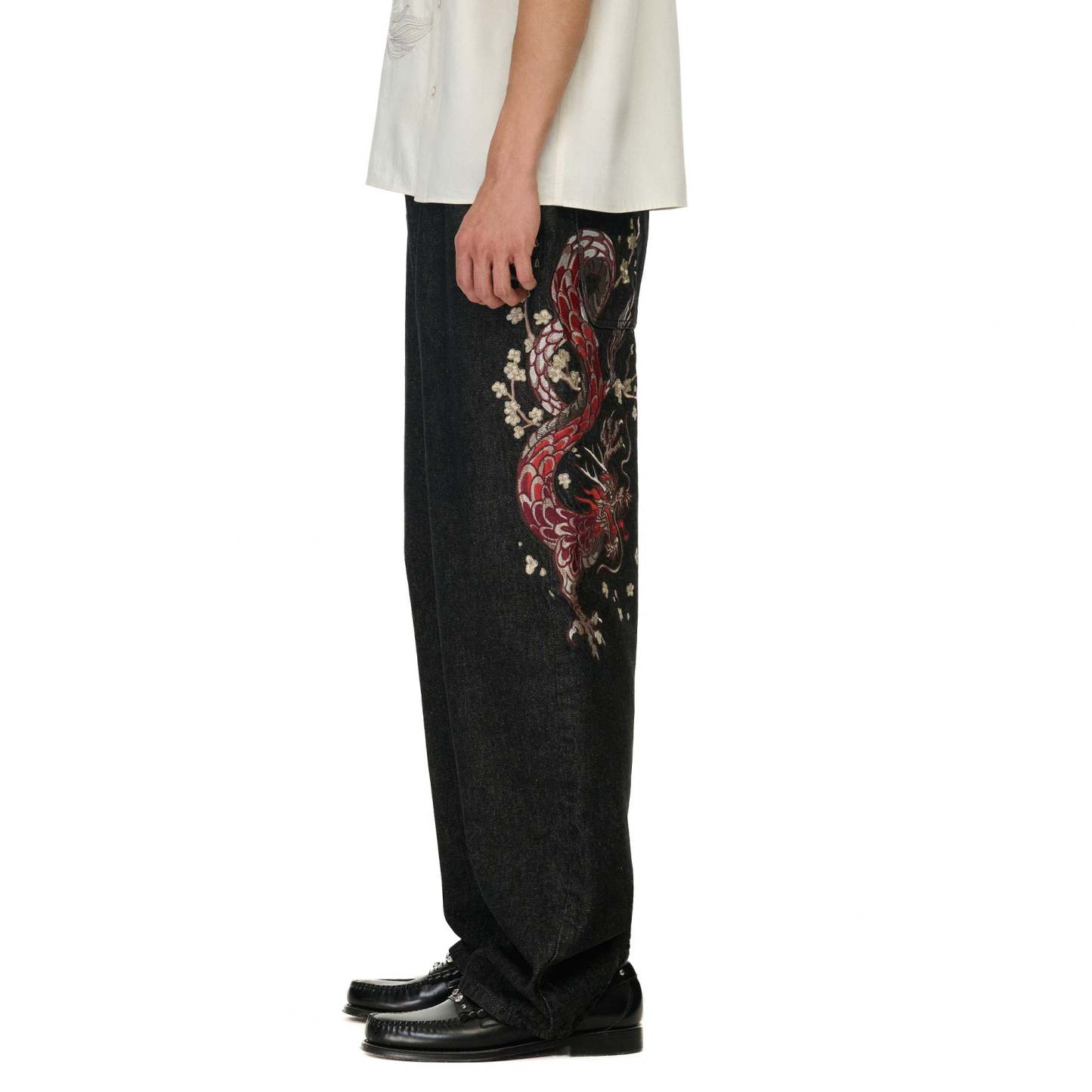 "yakuza" raw Denim black 01-Coordom