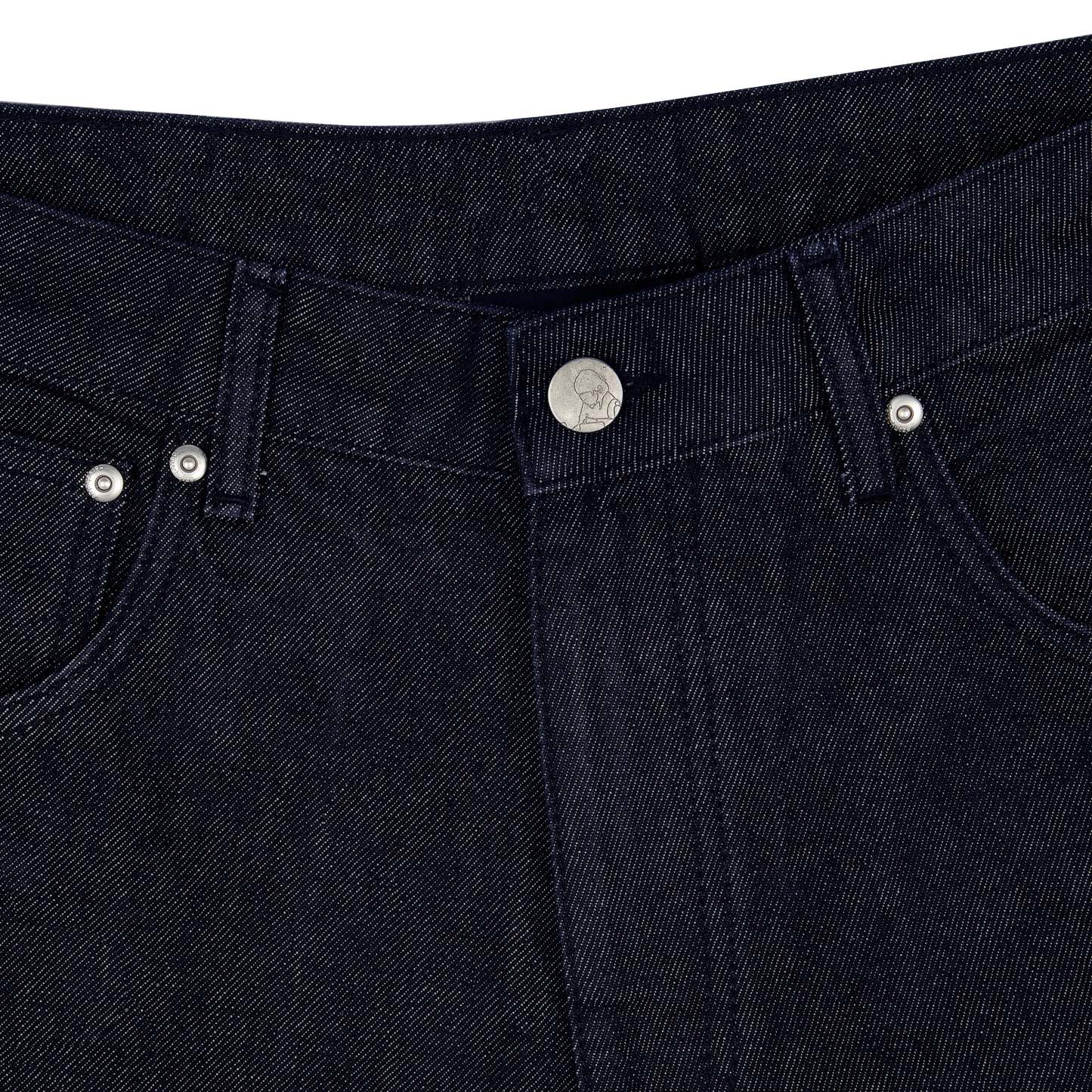 "koi fish v2" Jorts raw indigo-Coordom