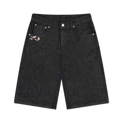 "koi fish v2" Jorts raw black-Coordom