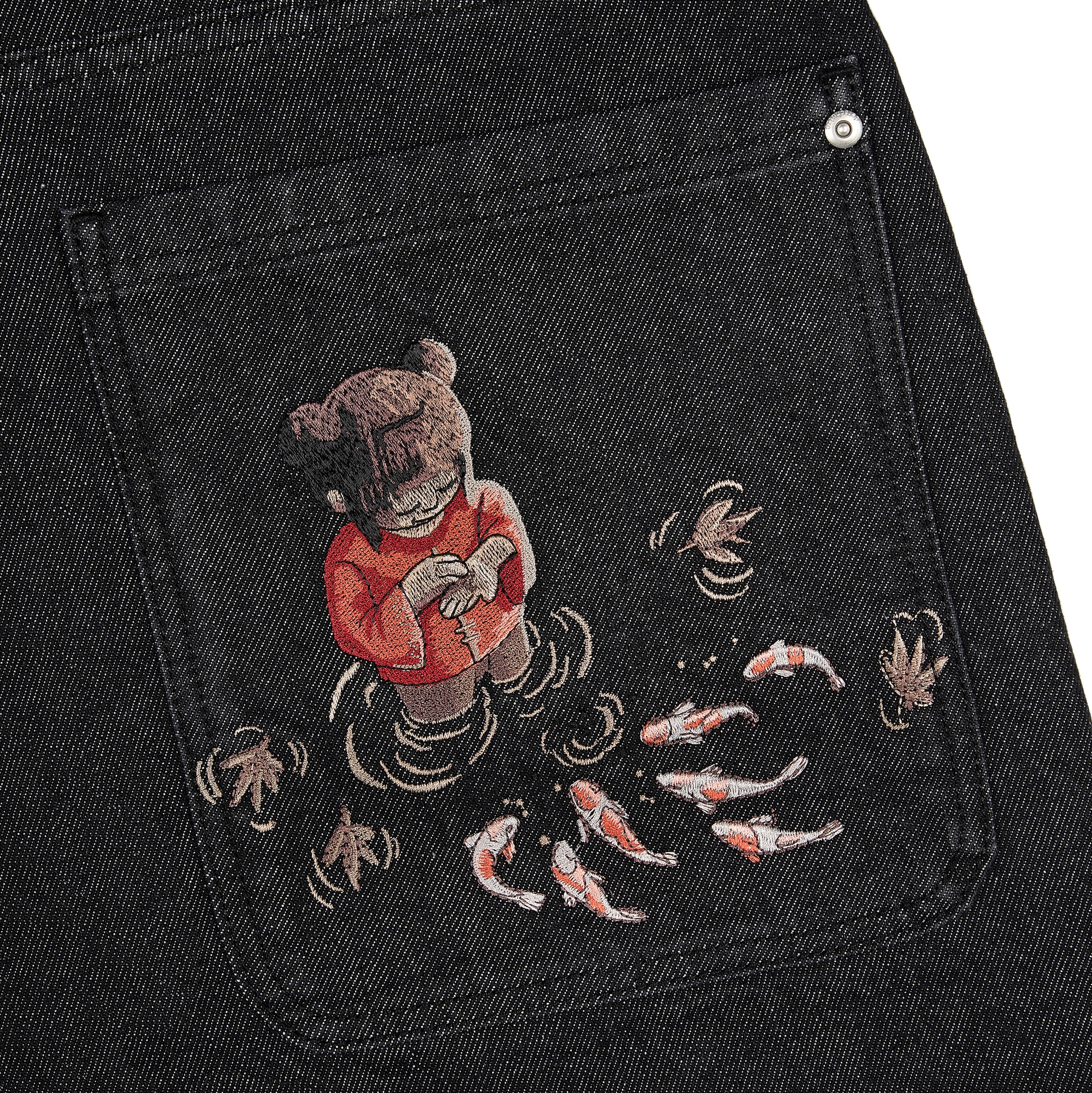 "koi fish v2" Jorts raw black-Coordom