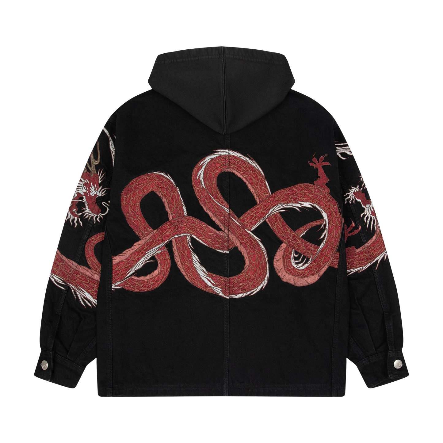 "yakuza" denim Jacket black-Coordom