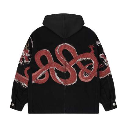 "yakuza" denim Jacket black-Coordom