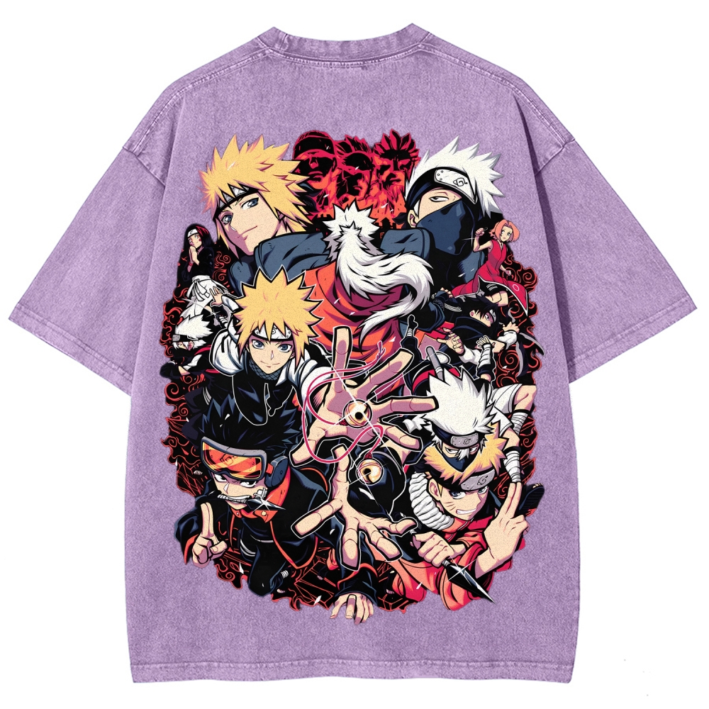 Naruto Unisex Fit Washed T-Shirt 2507030098-Coordom