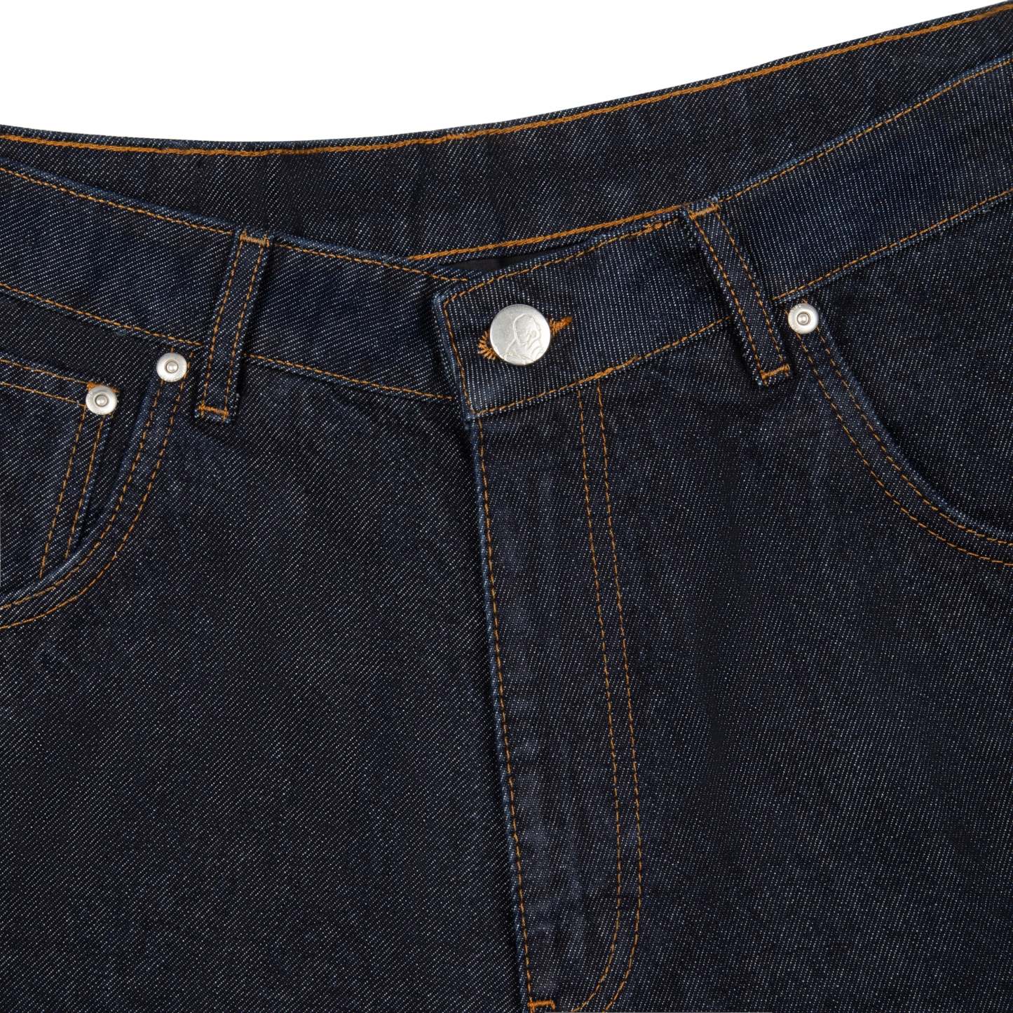 Blossom V3 Indigo Raw Denim Jeans | Vintage Streetwear Baggy Pants-Coordom