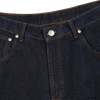 Blossom V3 Indigo Raw Denim Jeans | Vintage Streetwear Baggy Pants-Coordom
