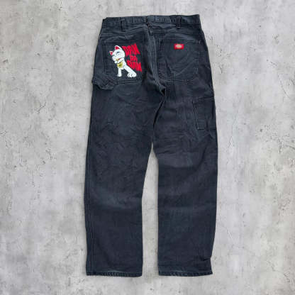 (33X32) DanDaDan Dickies embroidered jeans-Coordom