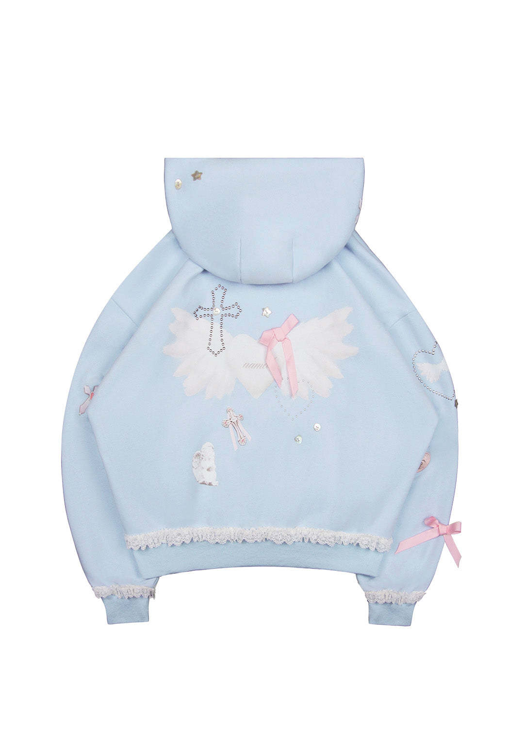 WHISPER ZIP HOODIE BABY BLUE-Coordom