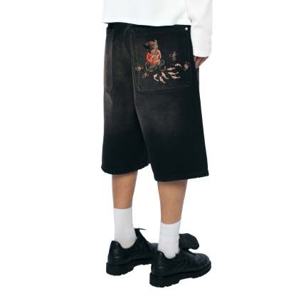 "koi fish v2" Jorts black-Coordom