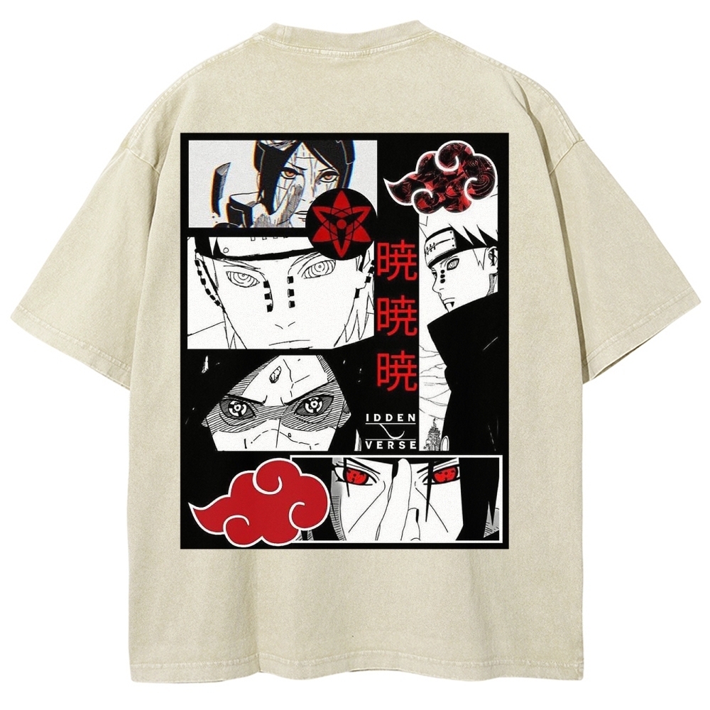 Naruto Unisex Fit Washed T-Shirt 2502003553-Coordom