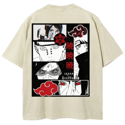 Naruto Unisex Fit Washed T-Shirt 2502003553-Coordom