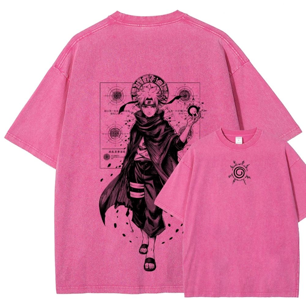 Naruto Unisex Fit Washed T-Shirt 2508017073-Coordom
