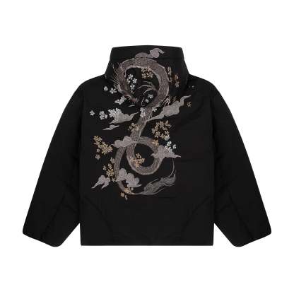 "yakuza" down Puffer jacket black-Coordom